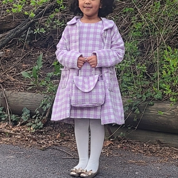 Girls tweed dress and coat - Picture 1 of 8